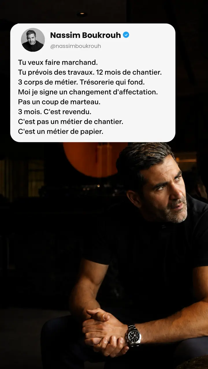 Publication Instagram de Nassim Boukrouh
